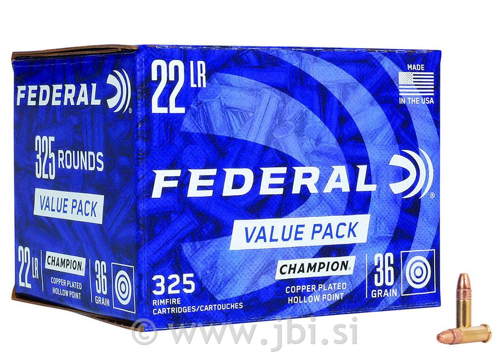 Naboj Federal 22 LR Champion 2,33g/36gr CP HP 325/1